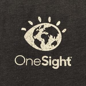 One Sight Shirt Mens Large Gray World Vision Next Level Short Sleeve Tee